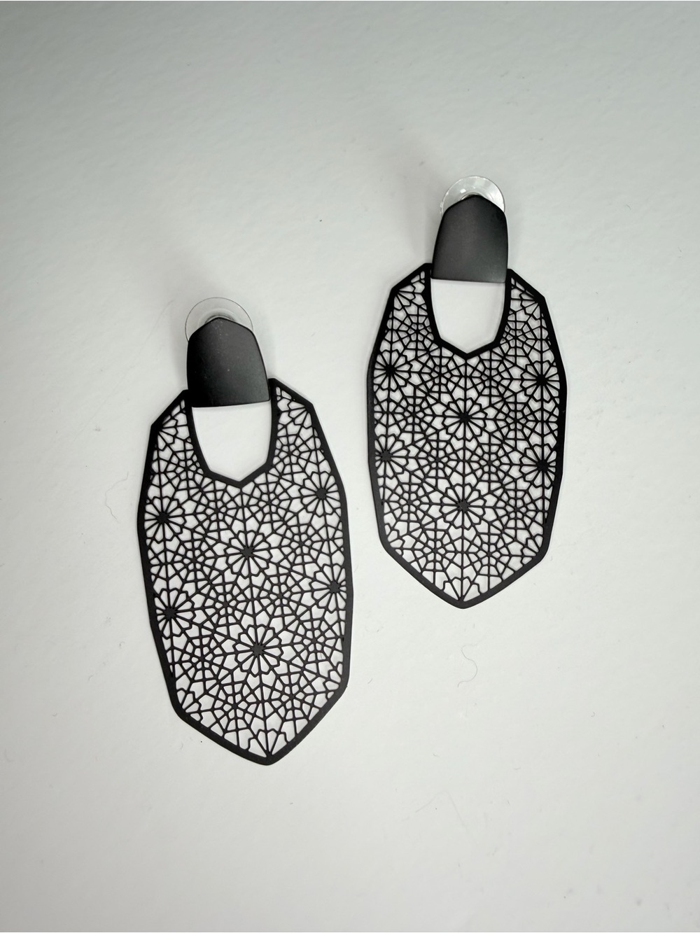 Black Filigree Drop Earrings - Women Jewelry